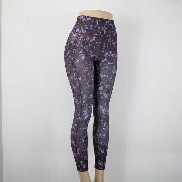 A Core $58 Sz S 27 Gray Purple Multi Color Pull On Poly Spandex AW Pant - Picture 5 of 14